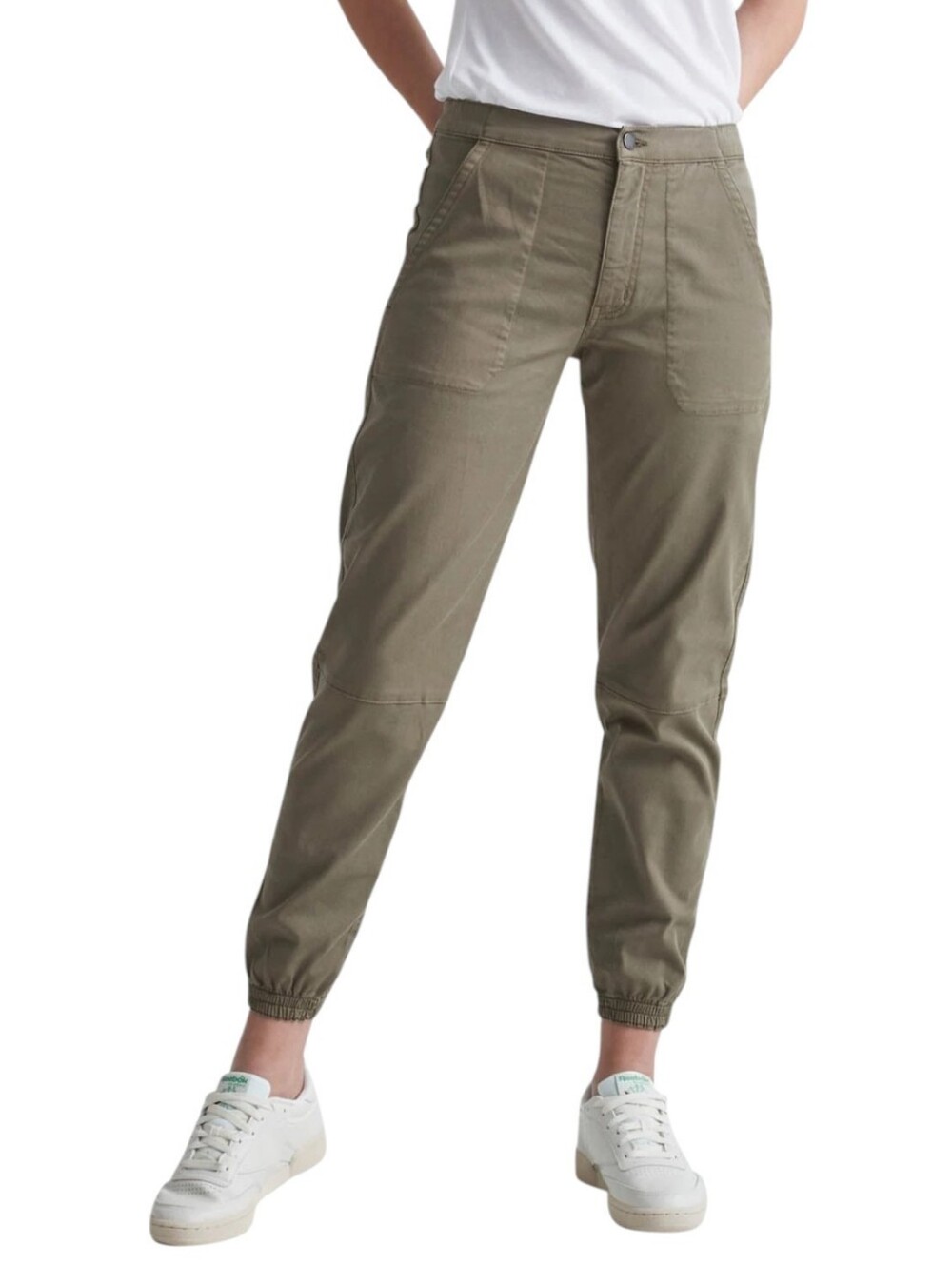 DU/ER Live Free High Rise Jogger Olive Green Women's 27